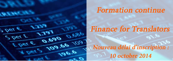 Formation continue : Finance for Translators